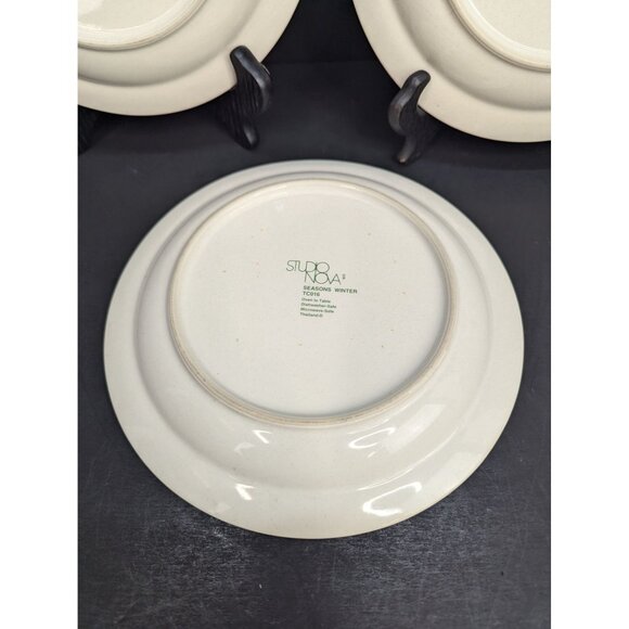Vintage Studio Nova Seasons Plates 8 1/2" Spring Summer Winter Bread Plate Lot o - Picture 10 of 13